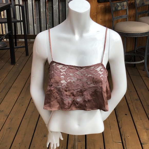 NWOT Brown Crop Top - Picture 1 of 5